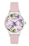 Mike Ellis New York Damen-Armbanduhr La Fleur Analog Quarz Leder SL4310C8