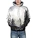 Produktbild Vovotrade Herren HD 3D Druck Kapuzenpullover Cartoon Sweatshirt Weihnachten Langarm Top Shirt Herbst Spaß Hoodie Unisex Kapuzenpullover Galaxy Bunte 3D Bedruckte Kapuzenjacke