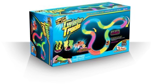 Mindscope TT255 Neon Glow Twister Tracks, 255-Pieces, 12 x 7 x 4.5-Inch (Discontinued by manufacturer) by Mindscope