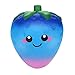 Price comparison product image 2018 Newest Jumbo Squishies Emoji Strawberry, GreatestPAK Cute Slow Rising Fruit Scented Stress Relief Soft Girls Boys Squishys Gift (Blue)