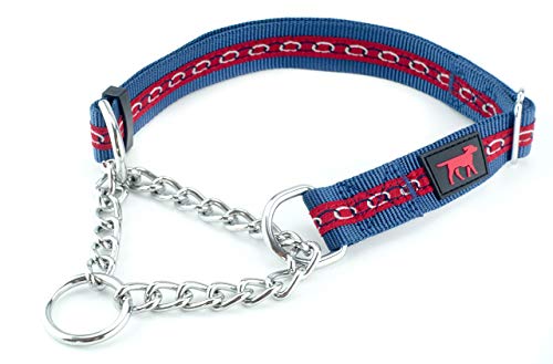 Tuff Pupper Martingale Collar For Dogs Is Perfect For Training | No Pull Dog Collar With Adjustable Gentle Nylon & Steel Chain | Convenient Sizing For All Breeds | (s)