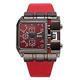 OULM Casual Design Männer Männliche Einzigartige Lederband Uhr Luxus Männlichen Platz Legierung Fall Quarz-armbanduhr Beste Geschenk
