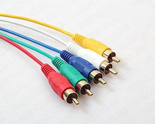 JOMOQ 5 Feet HDMI Stecker auf 3RCA / 5RCA Video Audio AV Konverter Adapterkabel für HDTV DVD und die meisten LCD Projektoren [funktioniert nicht für PS4 PS3 und ältere Modelle] (5RCA) - 3
