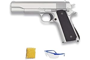 GOLDEN EAGLE 1911 Plata GE3003.- Pistola de Airsoft Calibre 6mm (Arma Aire Suave de Bolas de plástico o PVC). Sistema: Muelle. <3,5J