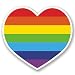 Produktbild 2 x Gay Lesbian Heart Vinyl Aufkleber Aufkleber Laptop Reise Gepäck Auto Cool Schild Fun # 5380-10cm/100mm Wide