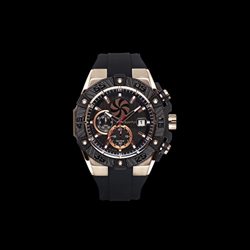 Preisvergleich Produktbild QUANTUM Powertech Herrenuhr schwarz / goldfarben PWG413.851