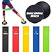 Price comparison product image Rantizon Resistance Bands and Sliders Gliding Discs Core Sliders and Exercise Resistance Loop Bands, Set of 5 Natural Latex Workout Bands, Abdominal Exercise Equipment, Gym/Fitness/Stretch/Yoga/Pila