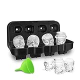 🎃Cubos creativos y impresionantes - Utilice este molde creativo y 3D real-looking del silicón del cráneo para hacer cubos, él hace su mirada de la bebida realmente impresionante. Grande para los partidos, las barras, los restaurantes, el verano, los acontecimientos del día de fiesta y los regalos de Halloween
