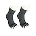 Produktbild Natural Home Damen Zehenspreizer Wellness Socken Zehentrenner Pediküre Fuß Massage Socken (Grau)