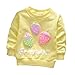 Produktbild Cartoon Erdbeer Kirsche Print T-Shirt Kleinkind Kind, DoraMe Baby Jungen Mädchen Lange ärmel Pullover Warme Bluse O-Ausschnitt Sweatshirt für 0-3 Jahr (A-Gelb, 24 Monate)