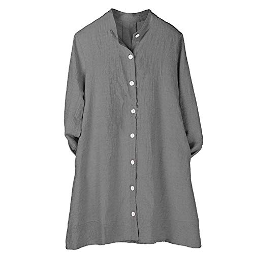 Preisvergleich Produktbild Resplend_langarmshirt,Frauen 2018 Langer Abschnitt Langarm Pullover Oberteile Leinen Lange Ärmel Bluse