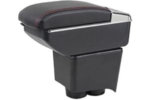 BEAUTYBIGBANG Mittelarmlehne Abdeckung Auto Armlehnen Mittelarmlehne Passt Für Polo 9N 2002-2009 2005 2006 2007 2008 Verdickte Kann Sich dehnen und aufrichten, Armlehnen Box Schutz Kastendeckel (Schwarz)