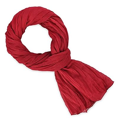 Allée du foulard Chèche coton rouge baiser 110 x 200 cm