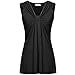 Produktbild Damen Sommer Geraffte Weste Tank Crop Tops Vest Tanktops Weste Cami DOLDOA Oberteile T-Shirt Geburtstags Geschenk Für Frauen Mädchen Freundin (EU:38, Schwarz Geraffte Weste)