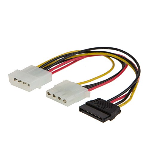 LP4 auf SATA, cablecreation [5] 6 LP4 auf LP4 SATA Power Y Kabel Adapter
