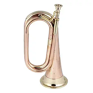 Bugle,Copper Gold polish with Mouthpiece