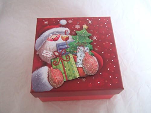 Set of 3 Christmas Small Square Gift Boxes - Santa Claus / Father ChristmasDesign