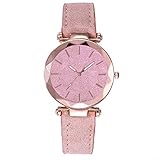 Luckhome Armbanduhr Für Damen Herren Uhr Armband Frauen Mit Lederarmband Geschäfts Klassisch Analog Quarz Dünn Luxus Elegant Vansvar Casual Lederband Starry Sky Watch Analoge