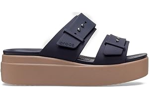 Crocs Femme Brooklyn Buckle Low Wedge Sandale cale