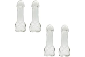 AMESOR Kieliszki do koktajli, kreatywne szklanki koktajlowe, na wino, przezroczyste, kreatywne kieliszki do wina, napojów, piwa, zabawny prezent, butelka dla dorosłych, do baru, 4 sztuki