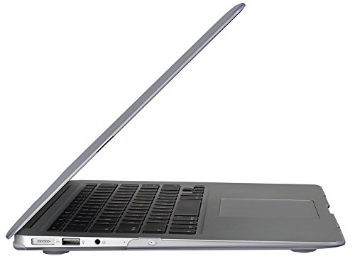 Topideal 2 in 1 Gummiert Matt seidenmatten Satins Soft-Touch Hard Shell Case Cover Für MacBook Air 13,3 33 cm farblos EU/UK Keyboard Version - 3