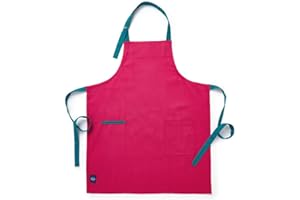 Encasa XO Verstellbare Küchen Schürze mit Taschen und Handtuchhalter, recycelte Baumwolle, für Zuhause, Restaurant, Männer & Frauen, Kochen, Backen