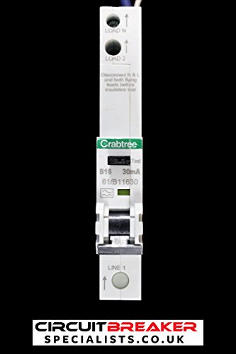 CRABTREE 16 AMP TYPE B 6 KA 30 MA RCBO RCD MCB STARBREAKER 61/B11630