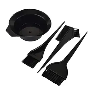 ZEBEX Womens Professional Use Hair Coloring Dyeing Kit Brush with Bowl, Eyebrow Hair Remover | Black