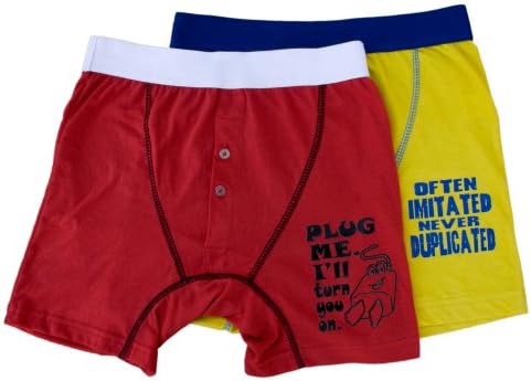 Mens 2 Pack-Funny Rude Novelty Button Fly Jersey Boxers Shorts-Medium-BST7307