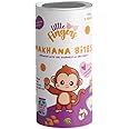 LITTLEFINGERS Organic Wheat Cookies with No Refined Sugar & Preservatives for Kids - 150 Grams | Suitable for 1 Years +(Cardamom Flavoured Makhana Bites, Pack of 1)