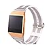 Produktbild Hunpta@ Mode Sport Nylon Armband mit Metallverbindern Compatible für Fitbit Ionic (240mm) (Weiß)