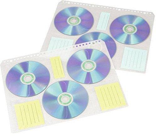 Hama CD-/DVD-/Blu-ray Hüllen mit 60 Indexkarten zum Beschriften (Archivierung, 10 Hüllen für je 6 CDs/DVDs/Blu-rays, geeignet für DIN A4 Ordner) transparent - 4