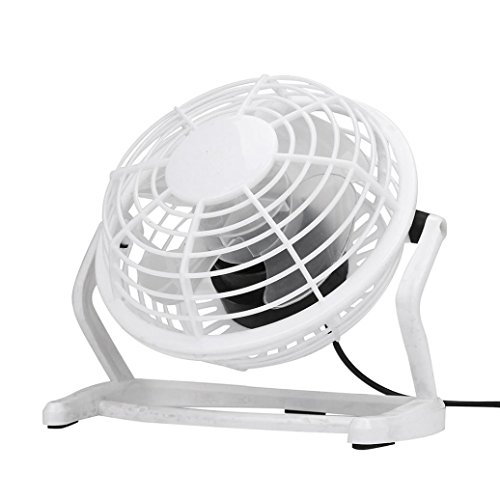 Ularma MIni Fan USB Ventilator Schreibtisch Kühler Super Silent Diameter 96mm (Weiß) - 3