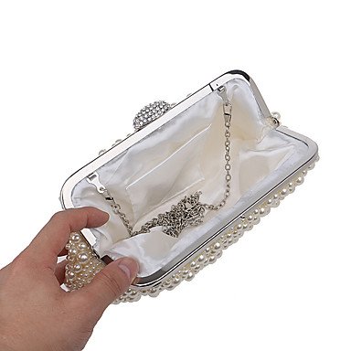 Woman Fashion Luxus Hochwertige Imitation Pearl Diamonds Abend Tasche Champagne