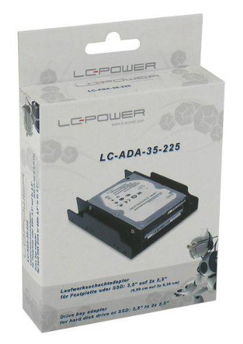 LC-Power Einbaurahmen 2x 2,5" SSD auf 1x 3,5" Laufwerksschacht