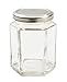 Produktbild Nutley's Einmachglas, sechseckig, silberner Drehverschluss, 236 ml, 36 Stück