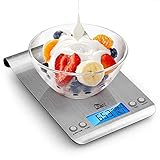 Uten Digital Kitchen - Báscula de Cocina multifunción (Acero Inoxidable, 5 kg, con Pantalla...
