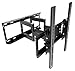 Price comparison product image RICOO Monitor Mount Tilt Swivel S1144 Wall Bracket Universal LED Curved QLED QE LCD OLED Riser Flexible Office Adjustable Arm Mounting 30" - 65" Inch VESA 200x200 400x400 Black