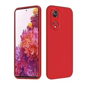 Compatible with Huawei nova 9 Case Silicone Square Ultra Slim Cases Shockproof Anti-Scratch Phone Case for Huawei nova 9 Full Body Protective Cover (Huawei nova 9, Red)