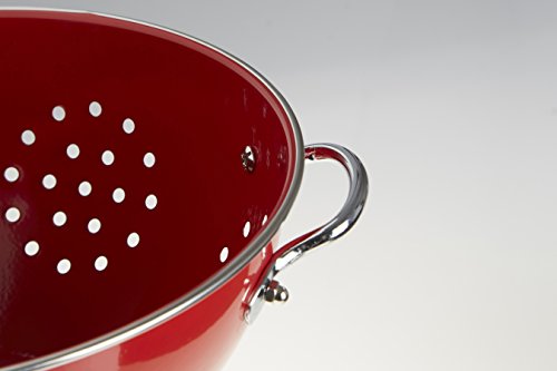 Premier Housewares Retro-Seiher 13x23x23 cm Emaille rot - 4