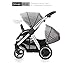 Babystyle Oyster Max 2 Tandem Pushchair - LIE FLAT - Mirror/Silver Mist - NEW