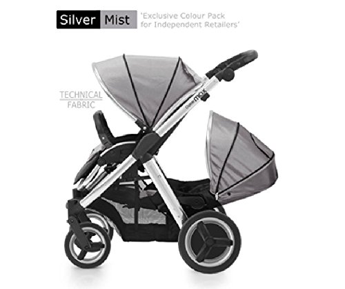 Babystyle Oyster Max 2 Tandem Pushchair - LIE FLAT - Mirror/Silver Mist - NEW