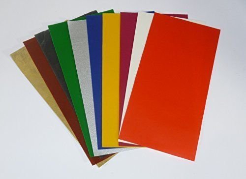 Wachsplatten Sortiment 10-farbig 20x10 cm 9780 - Verzierwachsplatte 200x100 mm für Kerzen