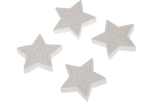 ‎SHARPLACE Sharplace 4 Stück Duftsteine Lufterfrischer Aromatische Ätherische Öle Diffusor Raumdüfte Stern Duftstein für Zuhause Büro Schlafzimmer Bad Schränke Wohnzimmer Spa Yoga, Weiß, 3.5 * 0.6cm, Sternform