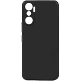 Elfia İnfinix Hot 20 ile Uyumlu Kılıf Silikon Mat Pastel Renkli Yumuşak Parmak İzi Bırakmayan İnce Kapak Biy Siyah