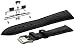 Produktbild OKCS Echt Leder Armband für Apple Watch 42 mm Series 1, Series 2, Series 3, Edition Krokodil Kroko Erstatzband Luxus + Connector silber Uhrenband Adapter Uhrenadapter Strap Metallschließe Schwarz