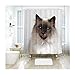 Produktbild MaxAst Katze Duschvorhang Anti Schimmel, Bunten Badewanne Vorhang 200x180CM, Antibakteriell Wasserdicht mit Kunststoff Ringe Kein Rost
