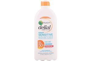 Garnier Delial Sensitive Advanced Leche Protectora Solar Formato XXL Familiar. Ceramide Protect: mantiene la piel hidratada y la función barrera intacta. 0% pegajoso, 0% graso.