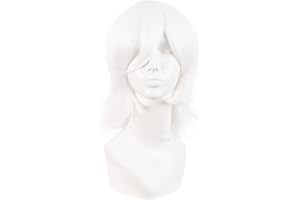 MapofBeauty 14 Pollic/35 cm Corto Cosplay Costume Anime Parrucche Wolf Tail Sintetico Capelli Party Parrucche (Bianco)