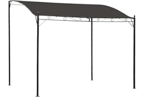 Tidyard Gazebo Petgolato da Giardino Antracite,Gazebo Pergola da Giardino 3x2,5 m